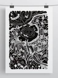 Saint-Jean-De-Luz City Map. Tokiko's Decorative Cartographic Poster. Handmade Travel Illustration - thumbnail 1