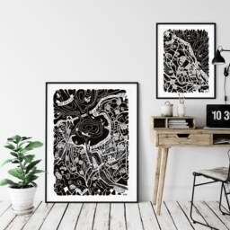 Saint-Jean-De-Luz City Map. Tokiko's Decorative Cartographic Poster. Handmade Travel Illustration - thumbnail 2