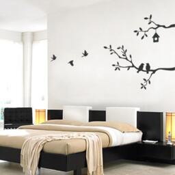 Cute Birds & Branches Decal - Vinyl Wall Sticker Lar - thumbnail 1