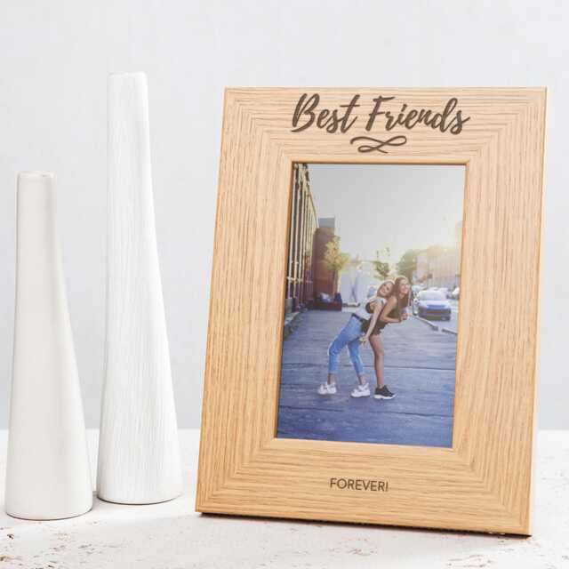 Personalised Engraved Best Friend Picture Frame - Birthday Gifts For Friends Galentines Day Gift For Bestie Women - image 1