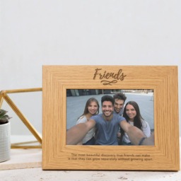 Personalised Engraved Best Friend Picture Frame - Birthday Gifts For Friends Galentines Day Gift For Bestie Women - thumbnail 2