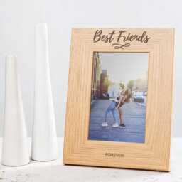 Personalised Engraved Best Friend Picture Frame - Birthday Gifts For Friends Galentines Day Gift For Bestie Women - thumbnail 1