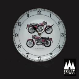cmc Ariel 1954 Red Hunter 500Cc Single - Classic Motorbike Illustrated Fine Bone China Clock - thumbnail 2