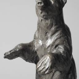 Hand Cast Bronze Polar Bear Sculpture - Original Art By Kindrie Grove - thumbnail 2