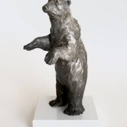 Hand Cast Bronze Polar Bear Sculpture - Original Art By Kindrie Grove - thumbnail 3
