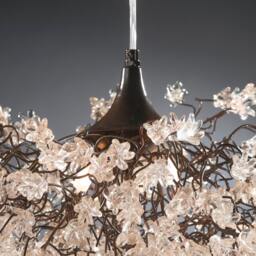 Ceiling Lamp, Hanging Light, Chandelier With Transparent Clear Jumping Flowers For Living Room, Dining Room Light.light Fixture - thumbnail 3