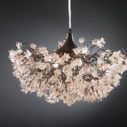 Ceiling Lamp, Hanging Light, Chandelier With Transparent Clear Jumping Flowers For Living Room, Dining Room Light.light Fixture - thumbnail 2