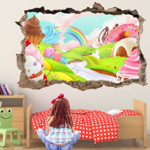Fairy Cake Sweet Land Wall Decal Sticker Mural Poster Print Art Cafe Shop Home Kitchen Decor Er26
