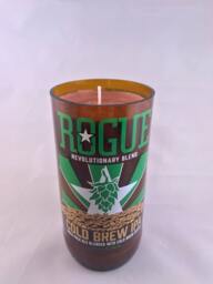 22 Oz Rogue Cold Brew Ipa Beer Bottle Candle Coffee Scent - thumbnail 1