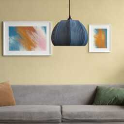 Floral Lampshade Pendant Lighting, Eco Friendly Light, Customisable Colours - thumbnail 4