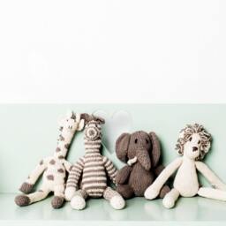 Handmade Cotton Knit Giraffe Stuffed Animal - Kenyan Craft - thumbnail 4
