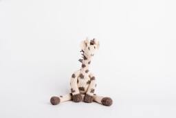 Handmade Cotton Knit Giraffe Stuffed Animal - Kenyan Craft