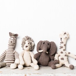 Handmade Cotton Knit Giraffe Stuffed Animal - Kenyan Craft - thumbnail 3