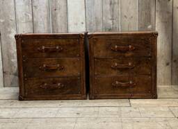 Hand Dyed Luxury Leather Nightstands