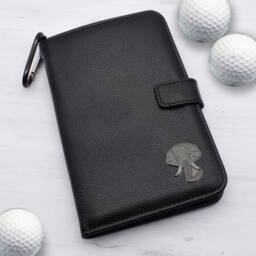Elephant Design - Personalised Leatherette Golf Organiser Complete With Divot Repairer, Marker, Tees, Scorecard & Pencils - thumbnail 1