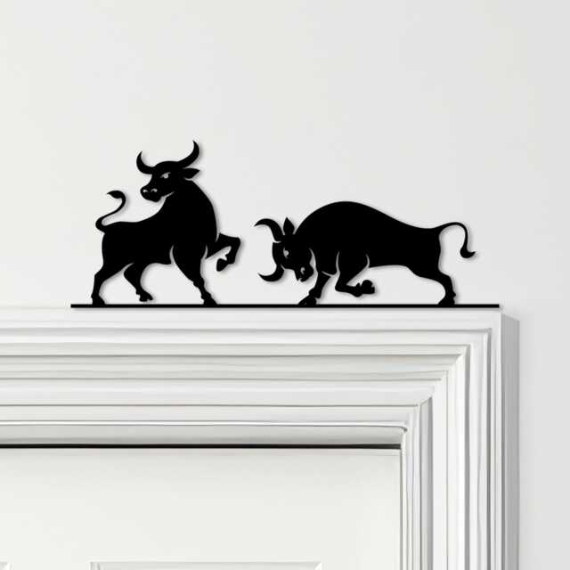 Door Topper Bulls Various Colours Top Of Decorative Sign - Sign, Novelty Wall Decor, Frame Art, Art - image 1