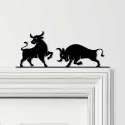 Door Topper Bulls Various Colours Top Of Decorative Sign - Sign, Novelty Wall Decor, Frame Art, Art - thumbnail 1