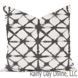 Pillow Covers Custom - Blush Millennial Pink Light Gray White Linen Look Ikat Tribal Modern- All Sizes 16x16 18x18 Throw Accent - thumbnail 4