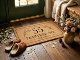street Name House Number Mat - Personalised & - thumbnail 1