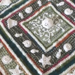 Crochet 3D Sea Shells Blanket...irish Baby Blanket - thumbnail 3