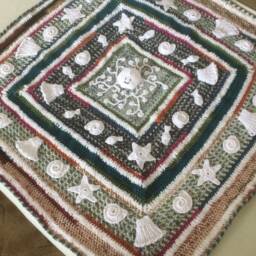Crochet 3D Sea Shells Blanket...irish Baby Blanket - thumbnail 2