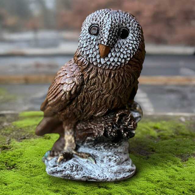 Outdoor Owl Sculpture Cement Bird Statue Stone Ornament Concrete Animal Decoration Garden Front Door Figurine Owl Lover Gift - image 1