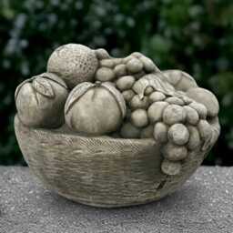 Vegetable Bowl Garden Statue Concrete Harvest Sculpture Rustic Farmhouse Decoration Outdoor Kitchen Ornament Cement Veggie Art - thumbnail 4