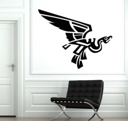 Wall Vinyl Decal Abstract Sacred Aztec Bird Decor For Museum & School - #2719Dn - thumbnail 1