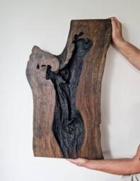 Abstract Wooden Wall Art, Modern Home Hanging, Men Cave Decor, Housewarming Gift For New Home, Industrial Decor - thumbnail 3