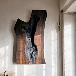 Abstract Wooden Wall Art, Modern Home Hanging, Men Cave Decor, Housewarming Gift For New Home, Industrial Decor - thumbnail 1