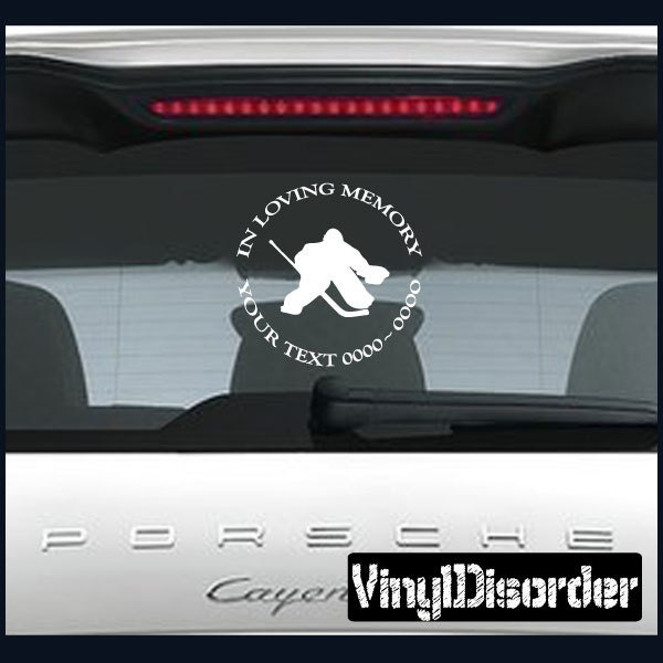 Hockey 02 in Loving Memory Custom Car Or Wall Vinyl Decal Stickers - Ilmhockey02Et - image 1