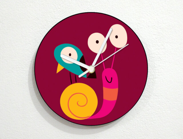 Bird On A Snail - Wall Clock - image 1