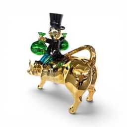 Mr Monops Pop Art Sculpture Chrome Finish, Alec Monopoly Inspired - thumbnail 2