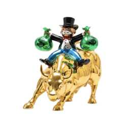 Mr Monops Pop Art Sculpture Chrome Finish, Alec Monopoly Inspired - thumbnail 4