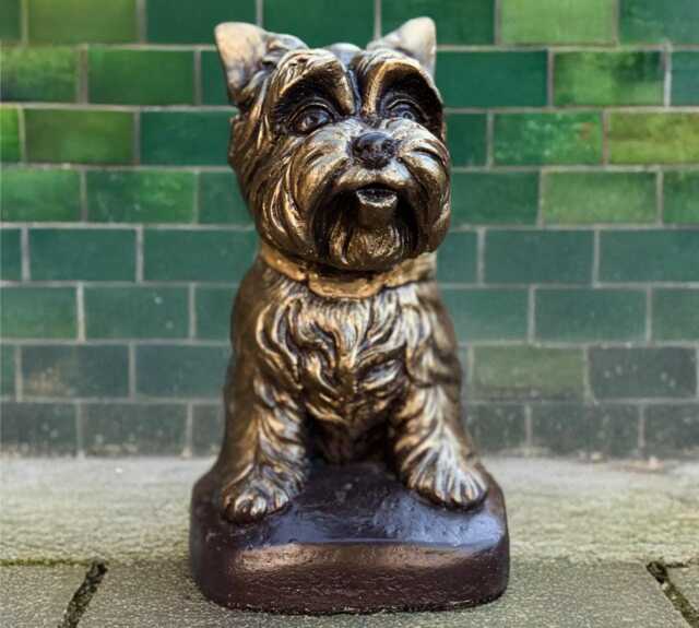 Garden Yorkie Figurine Outdoor Dog Sculpture Concrete Westie Statue Stone Terrier Decor Cement Pet Ornament Memorial Art Gift - image 1