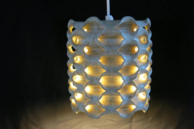 Hand Crafted Danish Ceramic Stoneware Cylindrical Hanging Lamp - image 1