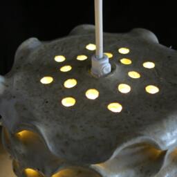 Hand Crafted Danish Ceramic Stoneware Cylindrical Hanging Lamp - thumbnail 4