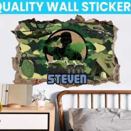 Army Personalised Wall Decal Sticker Mural Poster Print Art Home Bedroom Office Decoration - thumbnail 3