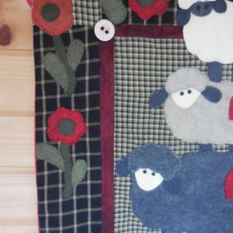 Wooly Sheep Applique Wall Hanging - thumbnail 4