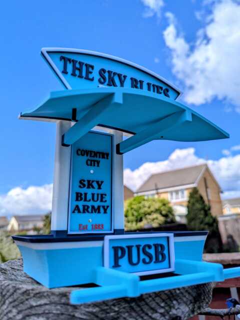 "Coventry City Garden Bird Feeding Station - ""The Sky Blues Fly Thru" - image 1