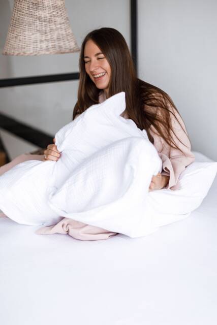 Soft Muslin Pillowcase Organic Premium Cotton Gauze Fabric White Pillowcase Boho Pillow - image 1
