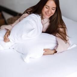 Soft Muslin Pillowcase Organic Premium Cotton Gauze Fabric White Pillowcase Boho Pillow - thumbnail 2