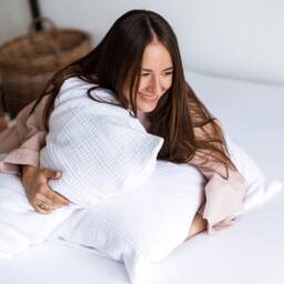 Soft Muslin Pillowcase Organic Premium Cotton Gauze Fabric White Pillowcase Boho Pillow - thumbnail 3