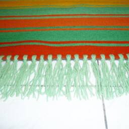 "Handwoven Wool Boho Rug ""Hot Summer" - thumbnail 4