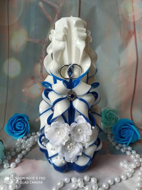 xlarge Wadding Carved Candle - Perfect Home Decor Or Gift Candle For Many Occasions - image 1