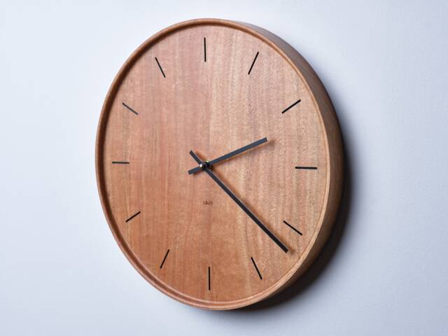 Australian Wood Clock - Blackbutt Minimalist Wooden Solid Wall Mid Century Modern - image 1