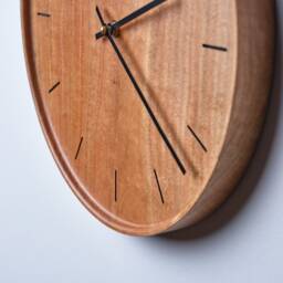 Australian Wood Clock - Blackbutt Minimalist Wooden Solid Wall Mid Century Modern - thumbnail 4