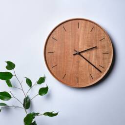 Australian Wood Clock - Blackbutt Minimalist Wooden Solid Wall Mid Century Modern - thumbnail 2