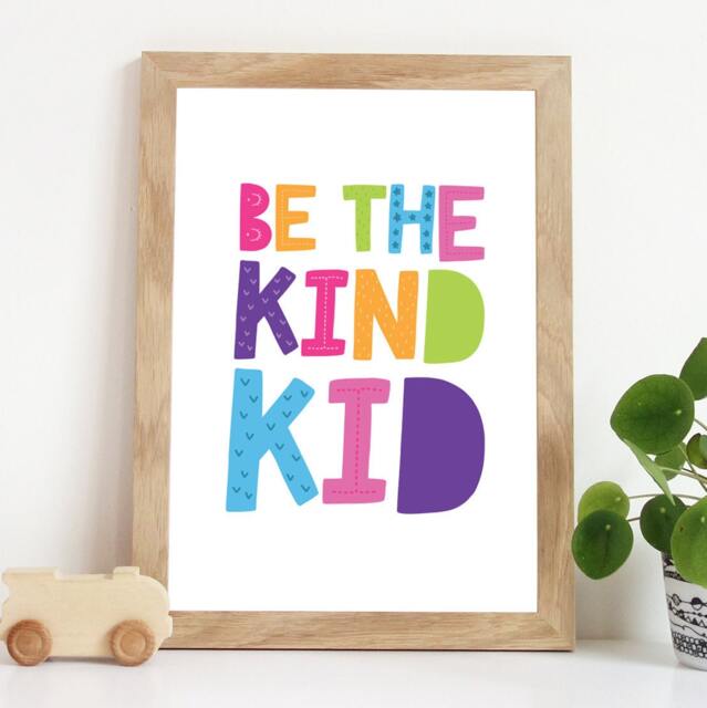Girls Nursery Prints, Rainbow Playroom Be Kind Always, Bedroom Decor, Colourful Wall Art, Childrens Decor - image 1