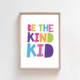 Girls Nursery Prints, Rainbow Playroom Be Kind Always, Bedroom Decor, Colourful Wall Art, Childrens Decor - thumbnail 2